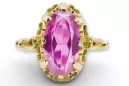 Ring Amethyst 14 Karat Gelbgold Vintage Stil vrc134y